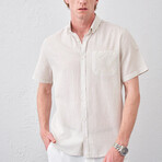 Gingham Button-Up // Stone (S)