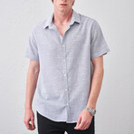 Collared Button-Up // Navy Blue (S)