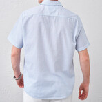 Gingham Button-Up // Aqua (S)