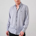 Long Sleeve Button-Up // Navy Blue (S)