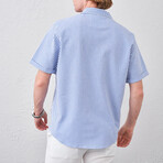 Striped Button-Up // Sax (S)