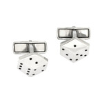 Dunhill Dice Sterling Silver Cufflinks // Store Display