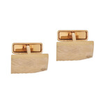 Dunhill Waves Gold Sterling Silver + Gold Plate Cufflinks // Store Display