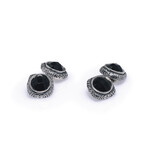 Konstantino Aeolus Sterling Silver + Onyx Cufflinks // Store Display