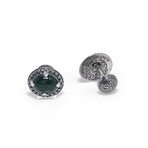 Konstantino Heonos Sterling Silver + Green Aventurine Cufflinks // Store Display