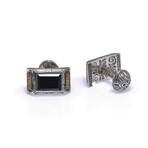 Konstantino Phidias Sterling Silver Bronze + Onyx Cufflinks // Store Display