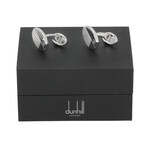 Dunhill AD Diagonal Sterling Silver Cufflinks // Store Display