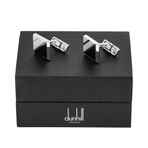 Dunhill Helix Silver + Black Sterling Silver + Onyx Cufflinks // Store Display