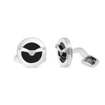 Chopard Wings Tourbillon Stainless Steel + Onyx Whale Back Cufflinks I // Store Display