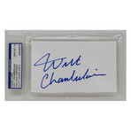 Wilt Chamberlain // Signed 3x5 White Index Card (PSA Encapsulated - Autographed Grade 10)