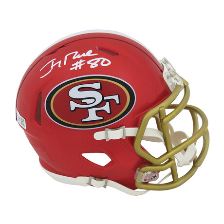 Jerry Rice // Signed San Francisco 49ers FLASH Riddell Speed Mini Helmet - (Fanatics)