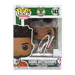 Giannis Antetokounmpo // Signed Milwaukee Bucks NBA Funko Pop Doll #143