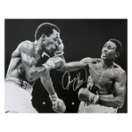 Thomas Hearns // Signed Boxing Punching Sugar Ray Leonard B&W 16x20 Photo
