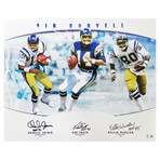 Dan Fouts, Charlie Joiner & Kellen Winslow // Signed Chargers Multi Image 16x20 Photo w/HOF Years