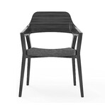 Crazy Horse Chair // Set of 2 (Black + Gray Seat)