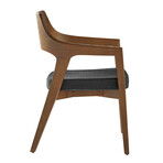 Crazy Horse Chair // Set of 2 (Black + Gray Seat)