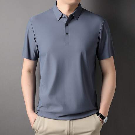Solid Polo // Gray Blue (XS)