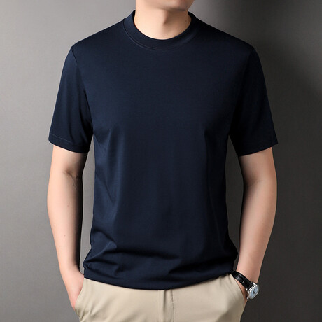 Round Neck T-Shirt // Navy Blue (XS)