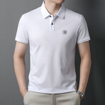 B Logo Polo // White (XL)