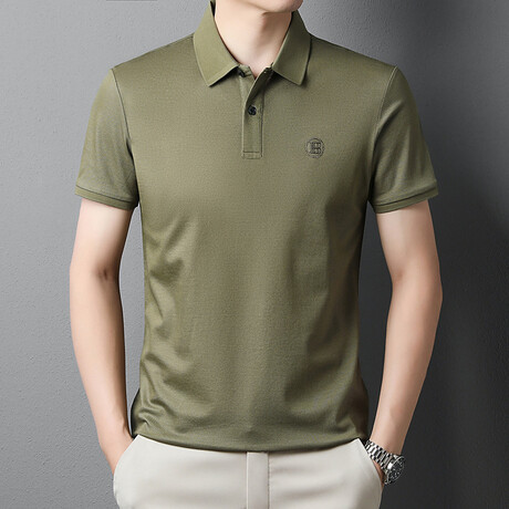 B Logo Polo // Army Green (XS)