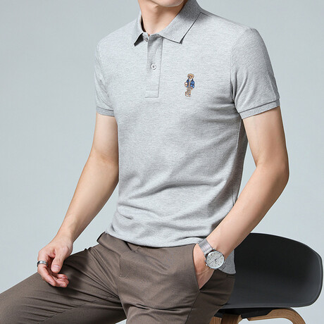 Bear Logo Polo // Light Gray (XS)