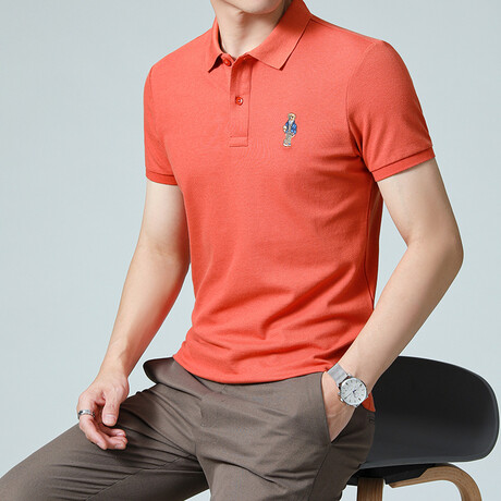 Bear Logo Polo // Orange (XS)