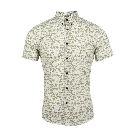 Tim Sahara Short Sleeve Button Up // Stone (M)