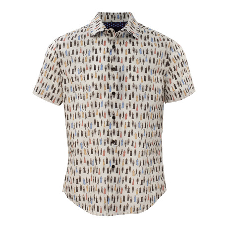 George Folk Short Sleeve Button Up // Ivory (M)