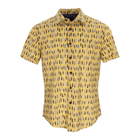 George Folk Short Sleeve Button Up // Marigold (S)