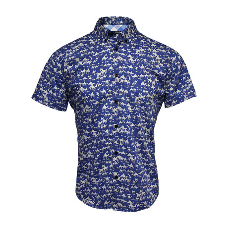 Tim Sahara Short Sleeve Button Up // Blue (S)