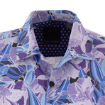 Ralph Floral Haze Short Sleeve Button Up // Lavender (XS)