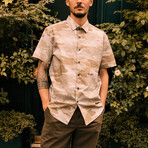 Scott Crane Camo Short Sleeve Button Up // Tan (XL)