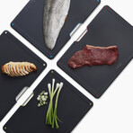 Folio Steel 4-piece Cutting Board Set (Stainless Steel)