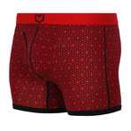 SHEATH 4.0 Men's Dual Pouch Boxer Brief // Red Flower of Life (Small)