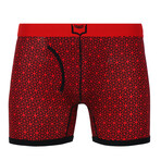 SHEATH 4.0 Men's Dual Pouch Boxer Brief // Red Flower of Life (Small)