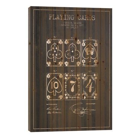 Saladee Cards Dark Patent Blueprint // Aged Pixel (26"H x 18"W x 1.5"D)