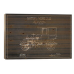 Edward B. Gallaher Motor Vehicle Patent Sketch // Charcoal // Aged Pixel (18"H x 26"W x 1.5"D)