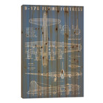 B-17 Vintage Bomber Airplane Blueprint // Action Blueprints (26"H x 18"W x 1.5"D)