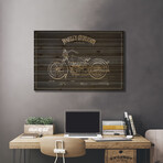 Harley-Davidson Charcoal Patent Blueprint II // Aged Pixel (18"H x 26"W x 1.5"D)