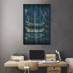 Antique Ship Blueprint I // Vision Studio (26"H x 18"W x 1.5"D)