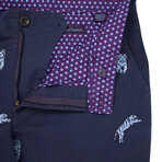Charles Tiger Embroidery // Navy (30W/30L)