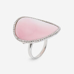 Mimi Milano Aurora 18K White Gold Pink Mother of Pearl + Diamond Statement Ring // Ring Size:6.75 // Store Display