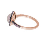 Mimi Milano Happy 18K Rose Gold Quartz + Sapphire Band Ring // Ring Size: 6.5 // Store Display