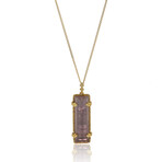 Amáli 18K Yellow Gold Tourmaline Pendant Necklace // 16"- 18" // Store Display