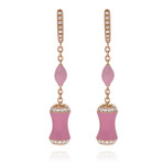 Zydo 18K Rose Gold Diamond Drop Earrings // Store Display