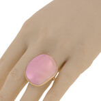Mimi Milano Aurora 18K Rose Gold Pink Mother of Pearl Statement Ring // Ring Size: 7.25 // Store Display