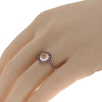 Mimi Milano Happy 18K Rose Gold Quartz + Sapphire Band Ring // Ring Size: 6.5 // Store Display