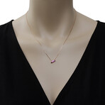 Suzanne Kalan 14K Rose Gold Pink Topaz Pendant Necklace // 16" - 18" // Store Display