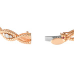 Roberto Coin // Barocco 18K Rose Gold Diamond Braided Bangle Bracelet // 7" // Estate