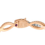 Roberto Coin // Barocco 18K Rose Gold Diamond Braided Bangle Bracelet // 7" // Estate